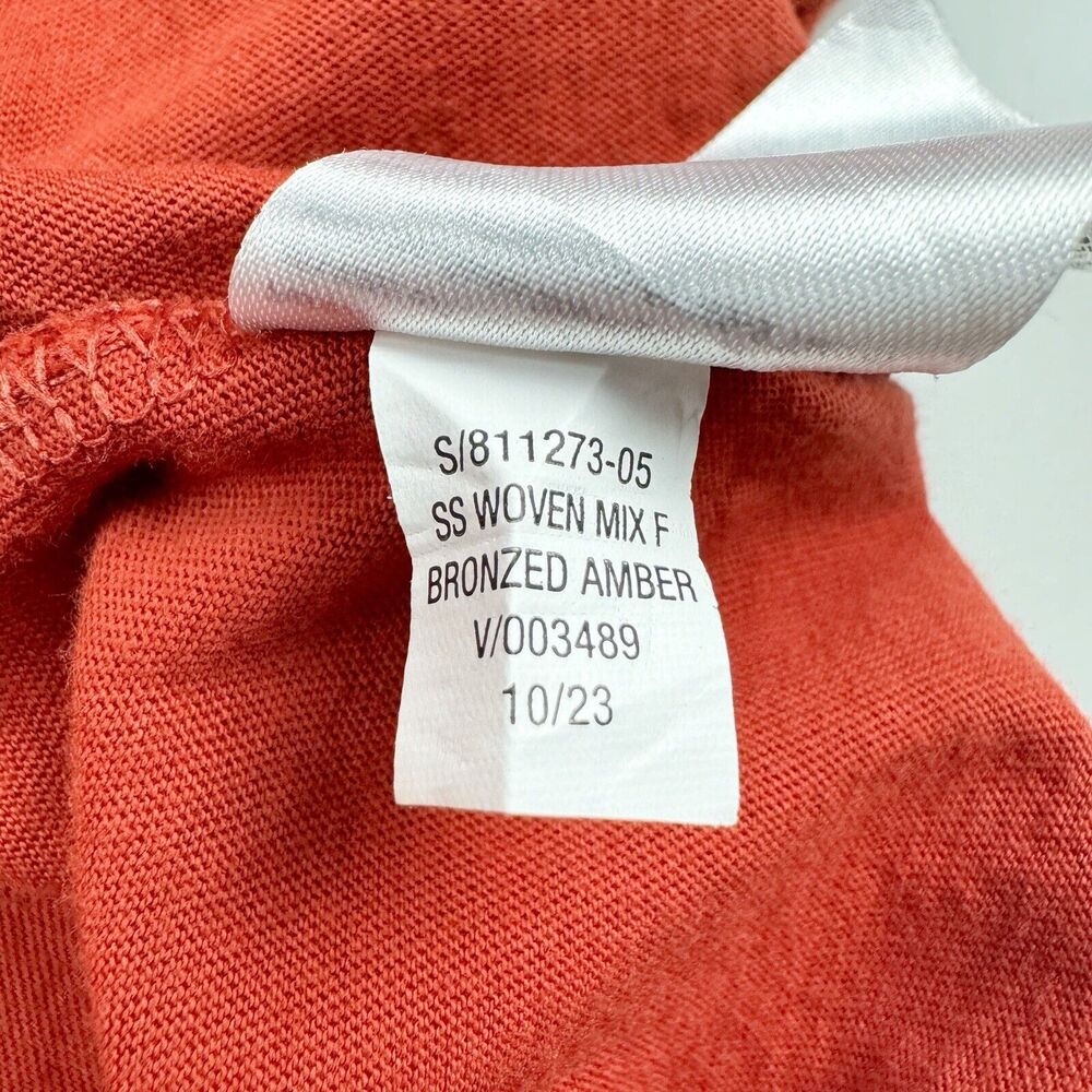 Old Navy Short Sleeve Rust Orange Flutter Sleeve Combination Top Size 2X - Picture 12 of 12